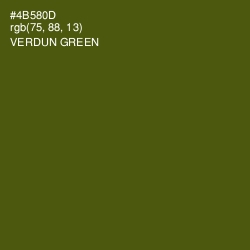 #4B580D - Verdun Green Color Image
